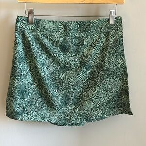 RipSkirt Hawaii Wrap Skirt Green Floral Mini Size XS Rip Skirt length 1